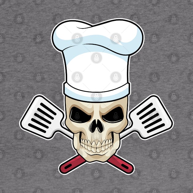 Skull as Cook with Cooking hat by Markus Schnabel